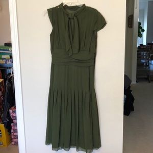 Lovely olive pleated dress